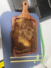 onlycook食品级硅胶牛排夹子 不锈钢手柄烤肉夹 带支架可立食品夹 黑色 实拍图