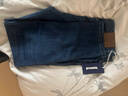 texwood苹果男士牛仔裤休闲商务通勤桑蚕丝直筒裤复古水洗长裤 深蓝 34 实拍图
