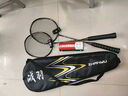 战羽羽毛球拍对拍全碳素超轻碳纤维进攻型专业耐打羽毛球拍双拍男女款 小钢炮白色双拍【送球拍大礼包】 25-26磅【进阶选手】 实拍图