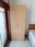 品族全实木衣柜橡木家用出租房平开门原木风收纳储物YG-66 0.8米两门A 实拍图