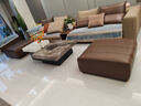 意式轻奢简约岩板茶几现代简别墅大堂小户型客厅家用方形高低组合 威尼斯棕60cm+百达翡丽90cm 实拍图
