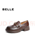 百丽（Belle）元宝乐福鞋女2025春新棕色英伦粗跟小皮鞋单鞋D2S1DAA5 咖啡色 37 (235mm) 实拍图