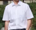 恒源祥纯.棉格子衬衫男短袖免烫2026新款商务休闲男士条纹衬衣长袖男装 短 袖D2401 无口袋【纯全新100】 冰丝 L 40建议125-140斤 实拍图