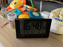 精工日本精工时钟家用温湿度显示日历星期学生卧室电子多功能小闹钟 黑色 电池 实拍图