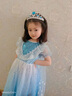 蓓然美（BeiRanMay）爱莎公主裙2025艾莎裙子六一儿童演出服生日礼物洋气泡泡袖网纱裙 公主裙+披风+皇冠+魔法棒 140 （建议身高124-134CM) 实拍图