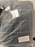 雅鹿a类全棉床笠单件180x200纯棉床单席梦思床垫床罩保护套单人床笠罩 石墨灰中格--A类母婴级 （水洗棉） 简约单床笠系列-- 180cm*200cm 实拍图