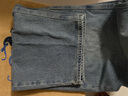 GXG男装2024年宽松阔腿牛仔裤男蓝色180/XL 实拍图