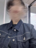 伊芙丽（eifini）伊芙丽莱赛尔不易掉色正肩显瘦设计感短款牛仔外套2025春季新款 藏青 S 80-100斤 晒单实拍图