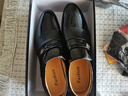 觅艳男士商务正装内增高皮鞋男透气韩版真皮休闲英伦男鞋子青年结婚鞋 黑色（增高款6CM） 43 实拍图