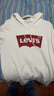 Levi's【特价来袭】李维斯情侣同款经典宽松休闲logo套头连帽卫衣 白色 19622-0018 XS 实拍图