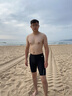 美津浓（MIZUNO）泳裤男士五分裤及膝防尴尬速干游泳裤男温泉专业竞速训练游泳装备 黑色【专业进阶 蜂窝导水】 XL 【身高170-180体重70-85KG】 实拍图