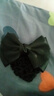 倾欣女士职业头花盘发网兜护士空姐银行物业酒店前台发夹蝴蝶结发套 纯黑款1个装 实拍图