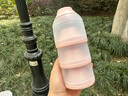 欧贝妮婴儿奶粉盒便携 奶粉格三层外出大容量辅食储存盒分装盒独立可拆 三层奶粉盒樱花粉 1个装 实拍图
