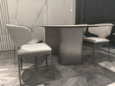 聆厅意式极简软包餐椅北欧现代简约家用靠背椅轻奢设计师高端餐厅椅子 【超纤皮面料】 餐椅4把 实拍图