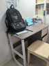 木匠印记电脑桌书架一体桌台式电脑桌储物书桌办公桌学生桌写字桌学习桌 【加粗钢架】莫兰迪灰色 100cm 实拍图