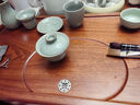 神雕（SHEN DIAO）花梨木整块无拼接实木茶盘家用檀木功夫茶具红木茶台中小号茶台 花梨木年年有余(63x38)+茶桶套装 实拍图