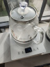 FUNORK全自动上水电热烧水壶玻璃烧水器茶台专用一体茶桌茶几保温泡茶具抽水电茶炉 底部上水 - 白色 1L 实拍图