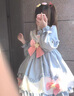 唐努乌（Tang Nu wu）洛丽塔裙子猫爪op学生Lolita 优雅连衣裙小公主裙子正礼物 蓝天白云 M 【90-115斤】 实拍图