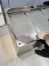 不锈钢拉门工作台操作台厨房储物柜商用打荷台面案板饭店切菜桌子 组装款长120宽80高80cm单通+立架 实拍图