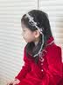 迈米德儿童拜年王冠头饰女童头箍新年公主皇冠发饰花童发箍女孩发卡簪花 5#白色花朵珍珠发箍 实拍图