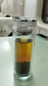 朋宁 双层玻璃杯水晶加厚水杯茶杯隔热大容量男女便捷办公泡茶杯子 高山流水 400ML 400ml . 实拍图