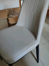 薇纯餐椅家用靠背椅轻奢酒店餐桌椅厨房凳子现代简约软皮椅休闲歺椅子 浅灰色【升级加固】【黑腿】 实拍图