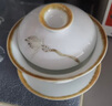 饮致三才盖碗茶杯景德镇手绘窑变大号泡茶碗陶瓷功夫茶具单个伴手礼 窑变(兰)-盖碗120ml 实拍图