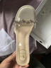邦帛世高跟凉鞋女夏季外穿水钻水晶透明厚底性感高跟鞋粗跟一字带凉拖鞋 透明高跟鞋【带钻米白色】 7cm 38 实拍图
