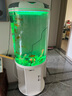 闽江（minjiang）鱼缸水族箱半圆圆柱形生态造景屏风客厅金鱼缸中小型桌面迷你鱼缸 白色+造景套餐+升级过滤+礼包 BY560H加高款（鱼缸缸体+储物柜子） 晒单实拍图