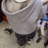戴维贝拉（DAVE＆BELLA）女宝宝加绒开衫男童连帽外套冬装新款儿童衣服小童长袖外衣童装 灰色【现货】 110 cm（建议身高100-110cm） 实拍图