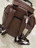 viney牛皮双肩包女休闲时尚背包轻便出行旅行包背包大容量学生电脑书包 【咖啡色】送老婆女朋友高级感实用 实拍图