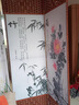 东声木语中式屏风隔断帘客厅2026新款办公室遮挡帘卧室餐厅家用可移动折叠 1.7米高*50厘米宽单面4扇 实拍图