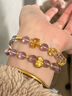 金小貅黄金方糖转运珠999足金散珠手链简约时尚DIY隔珠笑脸项链女送礼物 0.9g,卡3方糖 实拍图