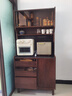 致典北美黑胡桃木餐边柜小户型高柜一体靠墙实木窄型茶水柜客厅储物柜 88cm岩板面【出口款】 实拍图