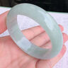 行婷 浅绿色翡翠(处理)玉手镯冰糯种缅甸玉镯子油青女款玉镯子飘绿贵妃镯 63-64mm 实拍图