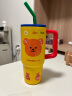 Glasslock&wigglewiggle联名保温杯大容量冰霸吸管杯保温保冷车载水杯900ml 实拍图