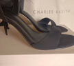 CHARLES&KEITH一字带缎面蝴蝶结绑带高跟凉鞋子女鞋生日礼物CK1-61720177 BLACK TEXTURED黑色纹理 37 实拍图