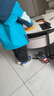ABC KIDS毛毛虫童鞋秋冬男女童鞋轻便软底中小童宝宝鞋一脚蹬休闲运动鞋潮 黑/浅兰（冬季） 28 码适合脚长约16.5cm 实拍图