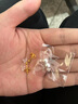 老凤凰金店款豆豆耳钉女银珠圆球金磨砂耳环简约耳骨钉小巧养耳洞 【3mm】黄金光面豆豆耳钉一对 实拍图
