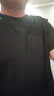 卡宾男装圆领短袖T恤简约冰感体恤休闲纯色 A煤黑色01 50/175/L  实拍图