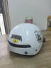安迪亚电动摩托车头盔3C认证男女士夏季防晒轻便透气帽檐半盔复古安全帽 【亮白】帽檐+内镜 实拍图