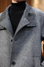 太平鸟男装毛呢大衣立领男冬季呢子外套休闲宽松潮流 深灰色 3XL 实拍图