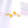 周六福（ZLF）  黄金耳钉弯勾磨砂圆珠耳环送妈妈 计价 足金 1.39g 实拍图