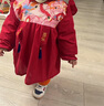 年服国风宝宝罩衣儿童男女防水防脏反穿衣冬季围兜拜年服 龙凤呈祥 110码（建议2-3岁） 实拍图