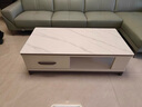 全友家居现代简约岩板茶几伸缩电视机柜子组合客厅抽屉式收纳储物家具 雅士白|岩板|茶几 实拍图