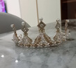 九寸阳光 儿童皇冠发饰 手工皇冠公主水晶王冠女孩生日儿童节礼物演出头饰 【金色  均码】 实拍图