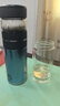 格亚（GEYA）纯钛保温杯茶水分离高档焖茶杯抑菌钛杯泡茶杯子水杯办公礼品定制 电光蓝【套装款】500ml 实拍图