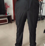 红豆【免烫抗皱】商务直筒男裤子正装免烫西裤男四季黑色32父亲节 实拍图