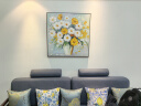 墨派（Mopai）餐厅装饰画手绘油画美式花卉高端客厅肌理挂画正方形壁画免打孔 春暖花开 80*80cm手绘油画 实拍图