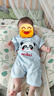 【夏季纯棉爬服】春夏季新款婴儿连体衣男女通用宝宝纯棉短袖薄款 B-11熊猫（偏小一码） 73cm 实拍图